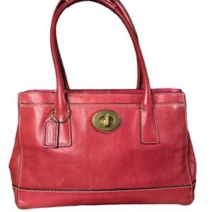 GUC Link Coach Madeline Hampton Satchel Bag Turnlock